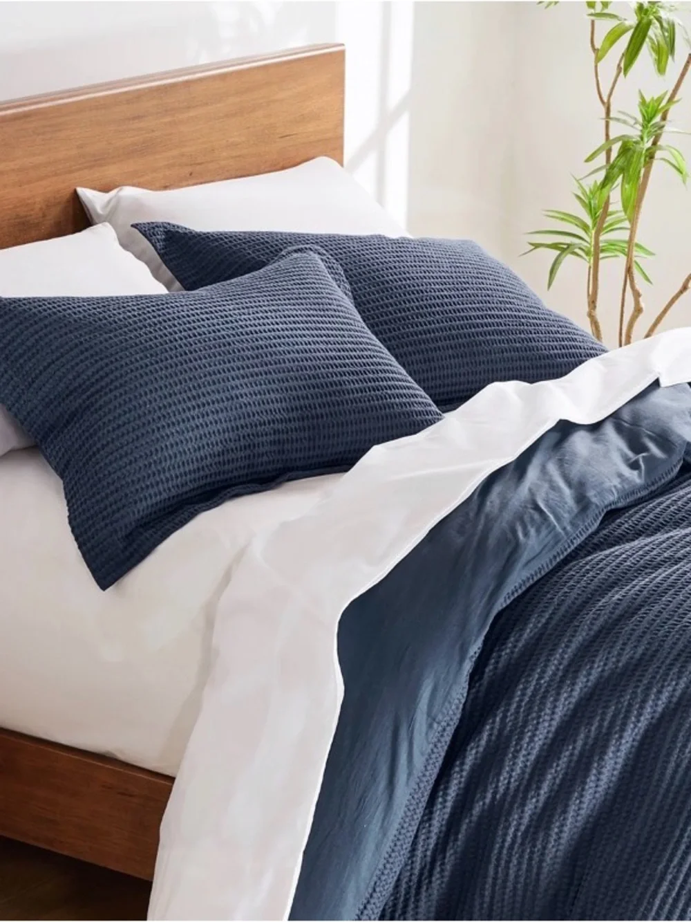 Levtex Home charcoal  Waffle Duvet Cover Set 3 piece